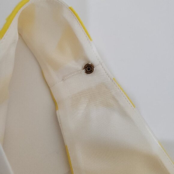 Kate Spade Size 14 Cotton Silk Yellow White Striped Bow Silverscreen Dress - Picture 5 of 8